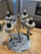 4 Bottle Rotary Stand Optic Drink Holder Dispenser Party Metal Bar Butler