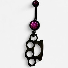 Surgical steel black brass