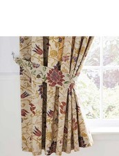 Galiana Lined Curtains And Tie Backs by Vantona