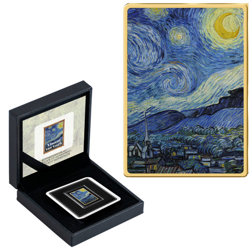 Coin starry night - coin, night"
