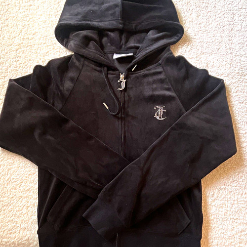 Juicy couture black velour 2pc - couture,