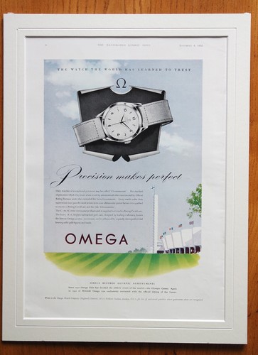 1950s vintage advert omega - 1950s, advert: