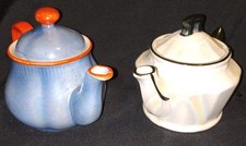 Set Of 2 Vintage Czech Teapots