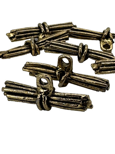 Brass metal shank button 27mm - brass,