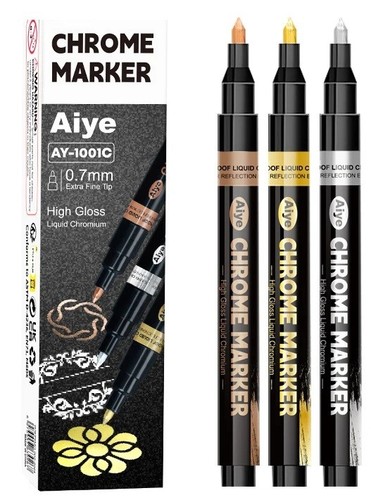 Chrome pen metallic silver - chrome,