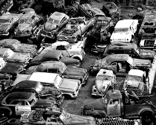 1960s junk yard automobile - 1960s,