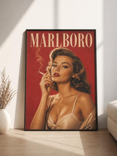 Vintage marlboro poster 1950s - vintage,