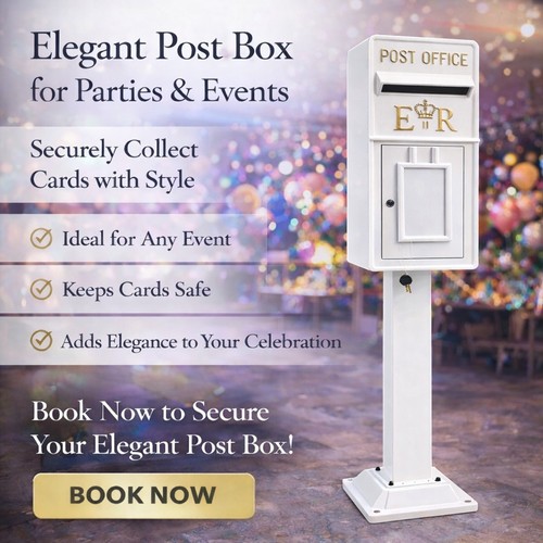 White weddings post box - post,