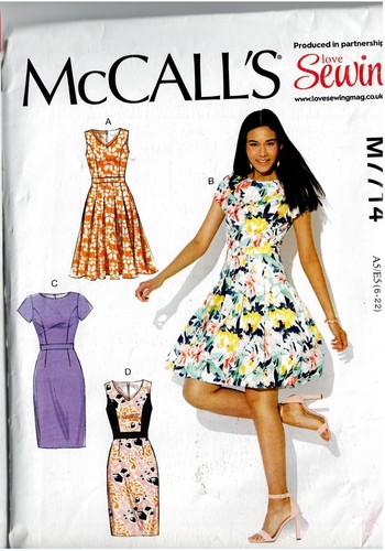 Mccalls m7714 dresses ladies - m7714,