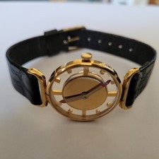  Juvenia 17 jewel Designer Skeleton 1940s Vintage gold watch 30mm case