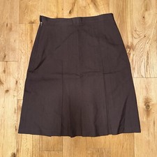WOMANS SKATER SKIRT LADIES PLUS SIZE PLAIN Brown SCHOOL uniform WAIST 24 L 30
