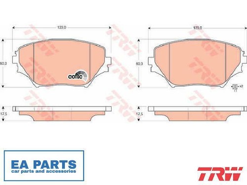 Brake pad set disc - brake, for