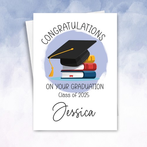 Personalised graduation card - personalised,