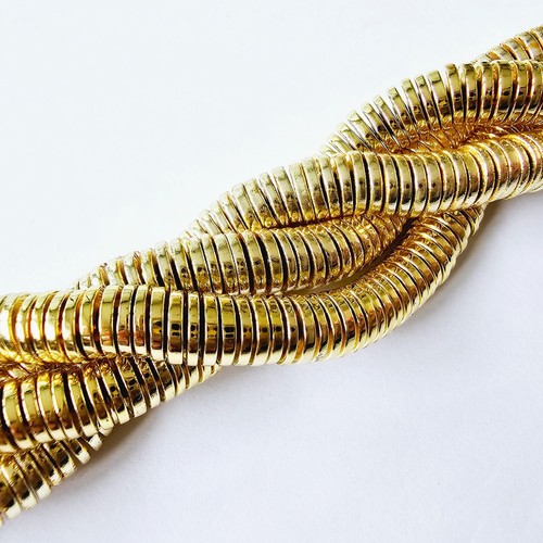 Hematite gold disc beads - hematite,