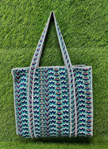 Woman blue tribal stripe - blue,