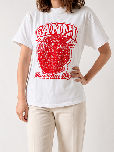 Ganni shirt strawberry fruit - ganni,