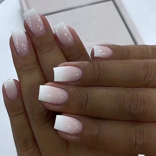 12pc french ombre false nails - 12pc,