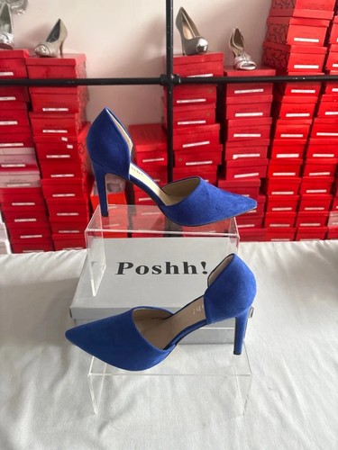 Women royal blue suede - blue,
