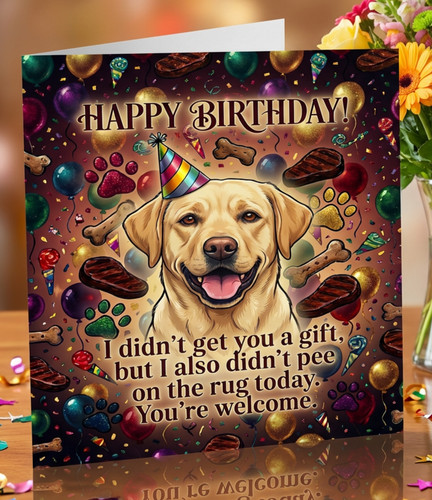 Funny birthday card - from, the