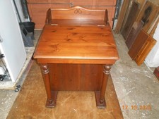 SOLID PINE DAVENPORT FOUR DRAWER WRITING DESK