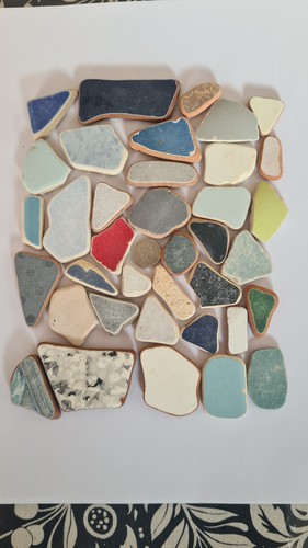 Sea pottery ceramic tiles - sea, pottery,