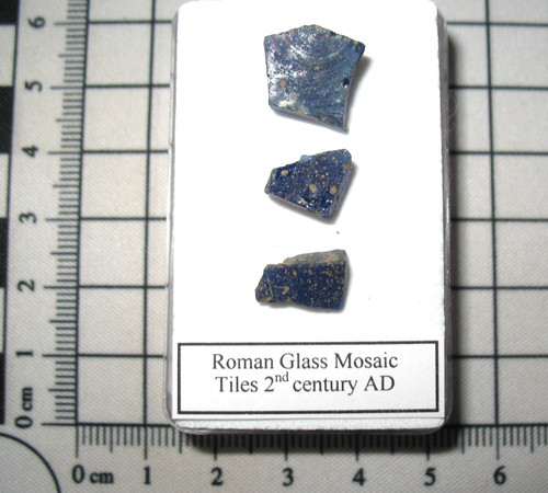 Roman tesserae mosaic - mosaic, blue