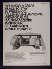 1969 Devon VW Volkswagen Bus Motor Caravan Camper vintage print Ad