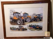 Large A3 Framed Print JCB