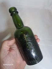 Superb Newcastle Penny Farthing Bicycle Pictorial Emerald Beer Bottle c1890’s 