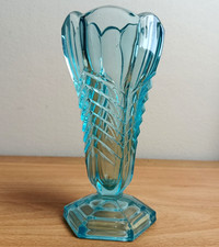 Art Deco Davidson Blue Glass