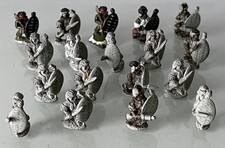 18 Vintage Miniature Mostly Painted Lead Toy Soldiers Zulu African I Think #182