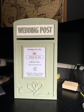 Wedding Card Post Box, Large, Sage Green (236mm W x 430mm H x 233mm D)