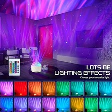 Northern Aurora Water Ripple Projector LED Night Light with Remote Control Lamp