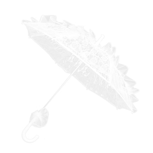 Vintage lace parasol white - ,