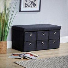 Folding Ottoman Storage Bench