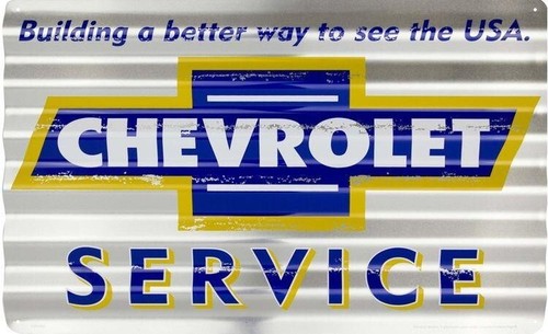 Chevrolet tin sign - chevrolet,