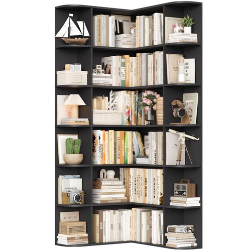 Shaped corner bookcase with - l-shaped,