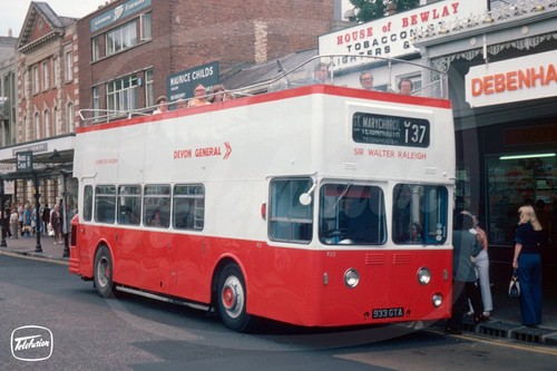 Bus photo devon general 933 - bus,
