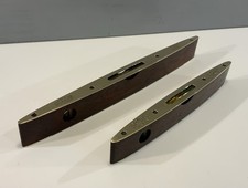 2 VINTAGE J.RABONE & SONS MAHOGANY ‘BOAT’ SHAPED SPIRIT LEVELS  9” & 12”