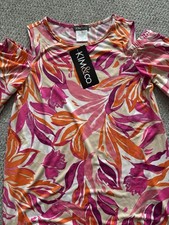 Kim & Co Pink Orange Cold Shoulder Tunic Large Brazil Jersey