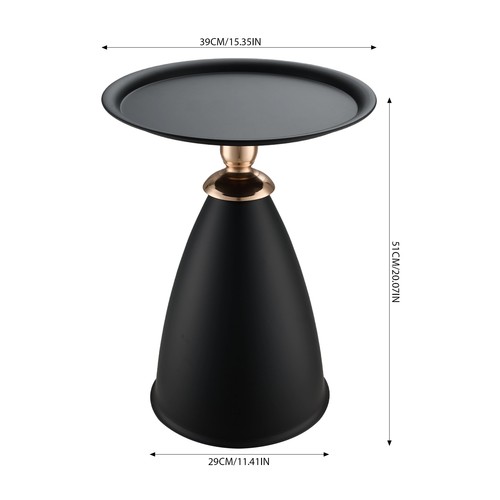 Round metal side - round,