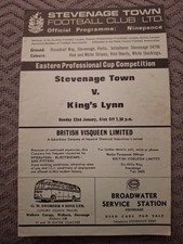 Stevenage Town v Kings Lynn programme.  22/1/1968  EPFC 