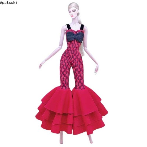 Black red ruffled handmade - black,