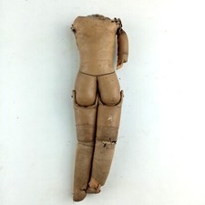 Antique wax cloth doll body, size 28 cm / 11", TLC, repair project, Germany