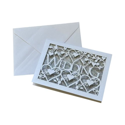 Silver laser cut - silver, wedding
