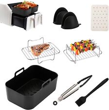 8 pc DUAL BASKET AIR FRYER