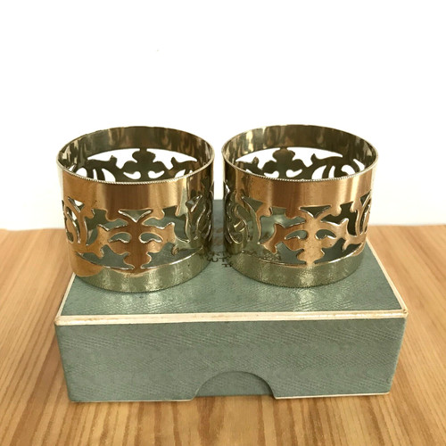 Antique silver plate napkin - plate,