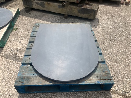 Shape honed slate hearth - d,