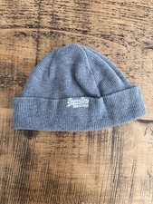 Superdry Grey Ribbed Beanie