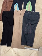 6 Pairs Girls Size 28 Jodhpurs Harry Hall Bridleway Denim Gallop Navy Blue